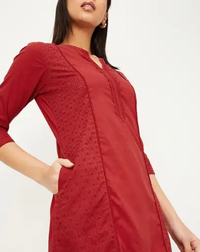 maroon kurti